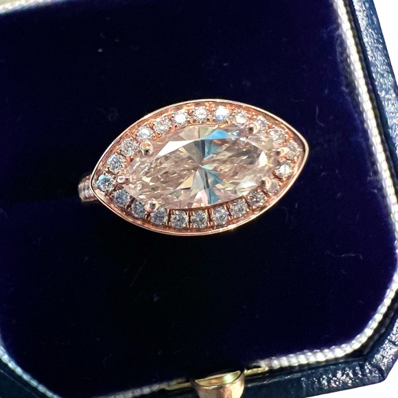 Natural Fancy Light Pinkish Brown (Pink Diamond) GIA Certified 1.46 ctw 14k Ring - Picture 5 of 12